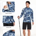 thumbnail image 5 of Mifsaly Sun Shirts for Men Upf 50+ Long Sleeve Sun Protection Hoodie with Mask Camo Outdoor Lightweight Hoodies Thumb Hole Breathable Sunscreen Sweatshirt XL, 5 of 7