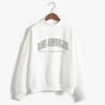 thumbnail image 4 of CUZIBR Womens Sweatshirt Letter Print Graphic Long Sleeve Loose Mockneck Sweatshirts Retro Pullover Top Fall Winter Clothes,White, 4 of 4