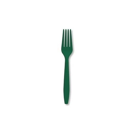 

Club Pack of 288 Hunter Green Premium Heavy-Duty Party Forks 1