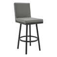 thumbnail image 2 of Home Square Swivel Barstool with Metal Frame in Gray and Black - Set of 3, 2 of 5