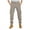 Beige, variant on Cargo Pants for Men Multi Pockets Work Pants 100% Cotton Stretch Elastic Waist Slim Fit Hiking Outdoor Casual Navy
