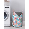 thumbnail image 3 of Autumn Laundry Bag, Various Colorful and Whimsical Leaf Silhouettes Abstract Toned Seasonal Leafage, Hamper Basket with Handles Drawstring Closure for Laundromats, 13" x 19", Multicolor, by Ambesonne, 3 of 4