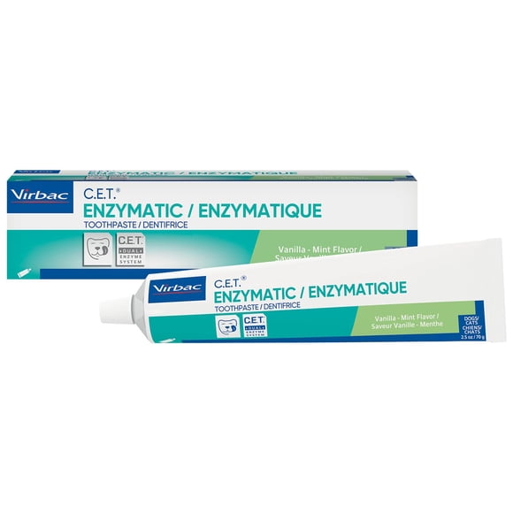 Virbac Dentifrice Enzymatique, 2.5 Onces, Saveur Vanille-Menthe, 1 Paquet