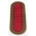 thumbnail image 1 of Earth Rugs C-111 Burgundy / Green / Sunflower Oval Braided Rug 2 Feet X 6 Feet, 1 of 1