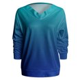 thumbnail image 3 of Vedolay Tops Womens Casual Sweatshirt Crewneck Long Sleeve Solid Color Shirts,Blue L, 3 of 5