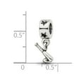 thumbnail image 2 of 925 Sterling Silver Polished Oxidized Reflections Baseball Bat and Ball Dangle Bead Charm 15.45x9.09mm Wide Pendant Neck, 2 of 2