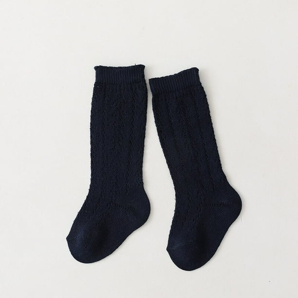Calcetines de verano para niñas pequeñas, calcetín largo para niños pequeños, calcetines finos de malla hasta la rodilla, calcetines calados de algodón suave para niños de 0 a 7 años Tan Jianjun unisex