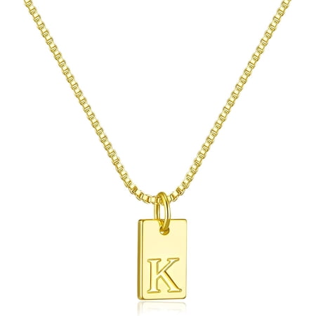 Initial Necklaces for Women 14K Gold Plated Letter Necklace Dainty Waterproof Pendant Necklace Personalized Gifts Trendy Gold Jewelry
