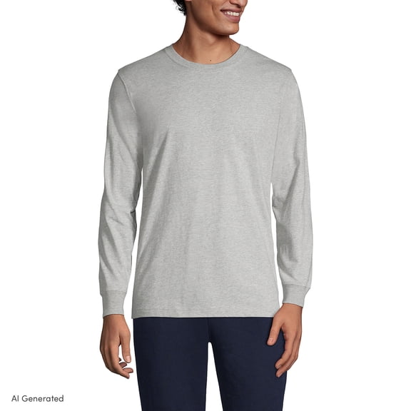 Lands' End Men's Super-T Long Sleeve T-Shirt