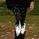 thumbnail image 4 of Gibobby Medias Termicas Afelpadas de Forro Polar Leggings estampados cómodos informales para mujer Pantalones largos de yoga(Negro,G), 4 of 5