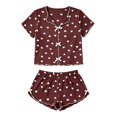 thumbnail image 2 of MVRLSH Lounge Pajama Sets for Women Cotton Linen Long Sleeve Pant Loose Two Piece Daily Night wear Suit Summer Soft Comfortable Top Brown - XL, 2 of 5