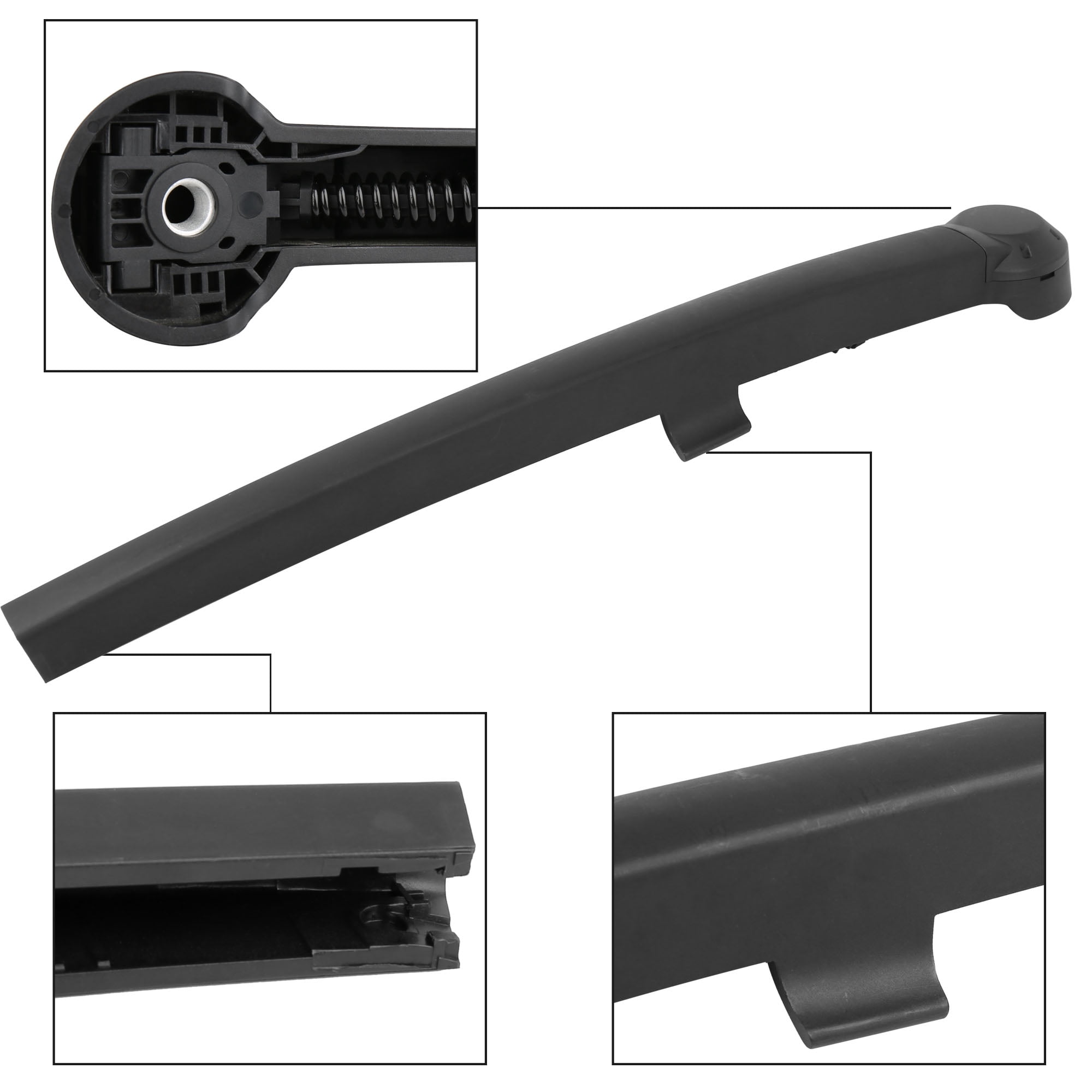 Unique Bargains 14" Car Rear Windshield Wiper Blade Arm Set for Jeep Grand Cherokee 05-10