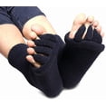 thumbnail image 3 of Toe Separator Socks for Yoga Gym, Cotton Blend Massage Foot Alignment Socks, 9.8 in, One Size，3Pack, 3 of 8