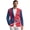American Flag USA, variant on Halloween Bats Web Print Men's Jacket Slim Fit Casual Y2K Wedding Blazer One Button Collar Suit Jacket Blazer for Dinner,Prom,Party