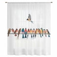 thumbnail image 2 of Birds Sheer Curtains 84 Inches Long, Watercolor Bird Vintage Light Filering Curtains, Breathable Simi Curtain Privacy Drapes for Living Room Bedroom Lightweight Window Treatment, 2 of 9