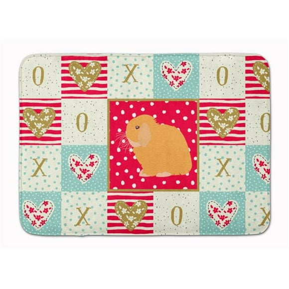 Carolines Treasures CK5395RUG 19 x 27 in. Holland Lop Rabbit Love Machine Washable Memory Foam Mat
