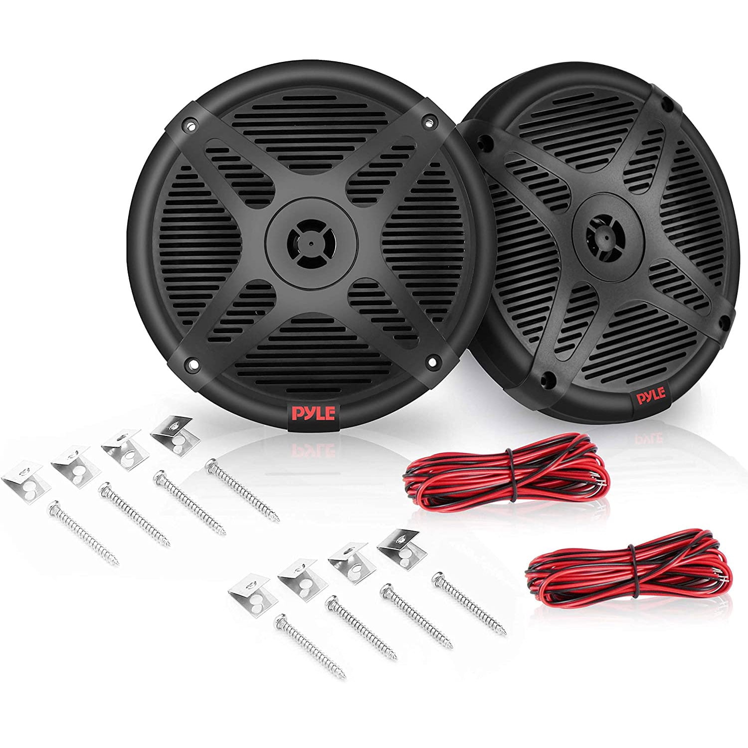 5 Inch Bluetooth Marine sold Speakers - Audio Dual Stereo Pyle PLMRBT65B #p1014