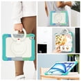 thumbnail image 6 of Case for iPad Air 13 inch/iPad Pro 12.9 inch (3rd/4th Gen), 360 Rotating Stand Handle Pencil Holder Shoulder Strap Heavy Duty Shockproof Cover, Rainbow Blue, 6 of 7