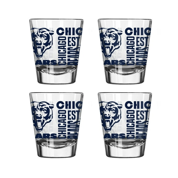 Logo Brands Chicago Bears 4-Pack 2oz. Shot Glass Set