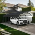 thumbnail image 2 of 12x20 FT Heavy Duty Metal Carport with Galvanized Steel Roof，Windproof and Waterproof Car Shelter for Cars,Trucks,Boats, RVs,Sturdy Outdoor Garage Canopy with Reinforced Frame and Easy Assembly, 2 of 5