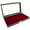 Burgundy, variant on Black Glass Case 14.75x8.25x2.1 Inches with 36-slot Black Ring Foam Liner & Metal Clasp