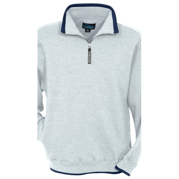 Tri-Mountain Everest 682 zip fashion fleece sweatshirt, 5X-Large, Ash/Navy