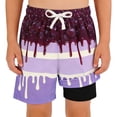 thumbnail image 3 of Tween Swim Trunks for Boys With Ice Print Elastic Waist Quick Dry Baby Boy Clothes 11-12 Years, 3 of 3