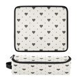 thumbnail image 4 of Hair Tools Storage with Heat Resistant Mat- Small Heart-shaped Pattern Printed Curling Iron Travel Bag/Flat Iron Case for Women, 4 of 8