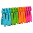 thumbnail image 3 of 24 Pack Plastic Cloth Clips  Windproof Clothes Pin with Spring Household Food Clothespins Drying Rack Holder, 3 of 6