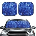 thumbnail image 2 of Salouo Blurred Star Snow Christmas Pattern Car Windshield Sun Shade Foldable | Front Windshield Shade for Sun, Heat and UV Rays | Interior Sun Protection-Large, 2 of 6