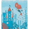 thumbnail image 3 of Ambesonne Mermaid Duvet Cover Sets, Cartoon Castle Corals, 2-King, Teal Orange, 3 of 7