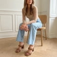 thumbnail image 5 of Cushionaire Irine Chunky Heels for Women, Braided Block Heel Sandals with Square Toe and Memory Foam, 5 of 17