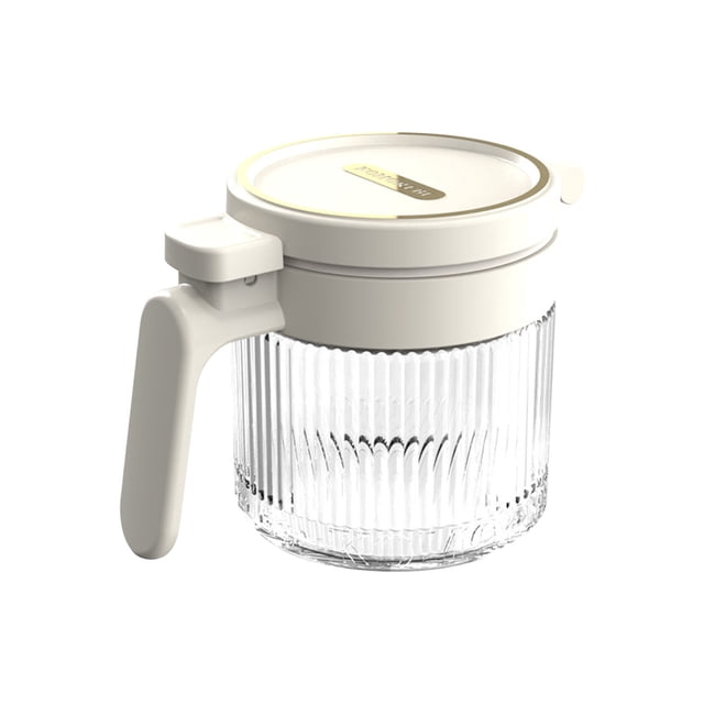 Glass Spice Jar with Spoon - Food Grade MSG Seasoning Storage Container, Sealed Sugar Shaker for Kitchen, Detachable & Easy Clean, Dustproof Lid