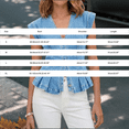 thumbnail image 3 of Holzkary Women's Denim Vest Tops Trendy 2026 Cap Sleeve Deep V Neck Button Down Y2K Fitted Pleated Sleeveless Jean Vest Tops for Women Classic Summer Crop Waistcoat Jacket Denim Tops Light blue XL, 3 of 9