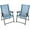 Blue, variant on Gymax Set of 2 Patio Folding Chairs Outdoor Portable Pack Lawn Chairs w/ Armrests Mint Green