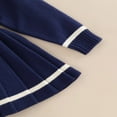 thumbnail image 4 of PENGXIANG Baby Pleated Sweater Dress Contrast Color Long Sleeves One-piece, 4 of 6