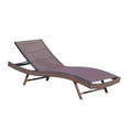 thumbnail image 5 of Noble House Kauai Outdoor Patio Mesh Chaise Lounge Chair Set in Brown (Set of 2), 5 of 5