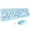 600-blue, variant on Wireless Keyboard and Mouse Combo, Colorful Ergonomic Full Size Retro Low-Noise Keyboard with Cute keycaps, Compatible with Windows, PC, Perfer for Home and Office Keyboards (Blue)