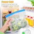 thumbnail image 7 of 10 Pack Reusable Storage Bags, Dishwasher Safe Reusable Silicone Leak proof Freezer Bag for Food Storage Containers, Lunch, Sandwich, Marinate Meat, Salad Fruit 11'' x 10.6'', 7 of 7