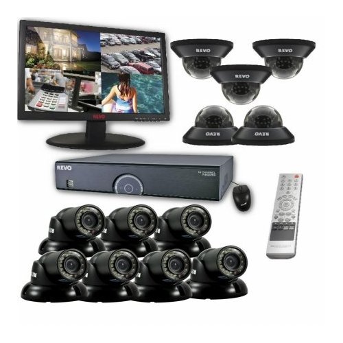16CH 8TB 960H DVR SURVEILLANCE SYSTEM W/ 12 CAMERAS