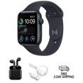 thumbnail image 1 of Refurbished Apple Watch SE (2022) 2nd Gen 40mm A2722 (GPS Only, No Cellular) Midnight (Grade B) w/ Wireless Earbuds, 1 of 4
