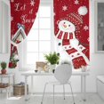 thumbnail image 5 of Fsddascl Red Snowman Christmas Blackout Curtains for Bedroom/Living Room, Thermal Insulated Kitchen Curtains, Farmhouse Birds Snowflake Grommet Darkening Window Treatment Drapes 27.5"x39"x2, 5 of 6