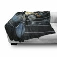 thumbnail image 3 of Galaxy Soft Flannel Fleece Throw Blanket, Solar System All 8 Planets and the Sun Pluto Jupiter Mars Venus Science Fiction, Cozy Plush for Indoor and Outdoor Use, 60" x 80", Black Grey, by Ambesonne, 3 of 6