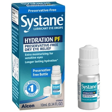 Systane Hydration Preservative Free Liquid Dry Eye Drops for Daily Use, 10 ml