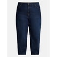 thumbnail image 5 of Terra & Sky Women's Plus Mid Rise Barrel Jeans, 30” Inseam, Sizes 16W-24W, 5 of 6