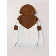 thumbnail image 3 of Hooded Knit Sweatshirt with Color Block, 3 of 5