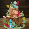 thumbnail image 3 of Decoración de tarta de arcilla con forma de dinosaurio ZXSWEET para cumpleaños de niños y niñas, 3 of 7