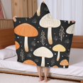 thumbnail image 5 of Colorful Mushroom Plant Black Pattern Hooded Bath Towel，50"x30" for Ages 3 To 12 Kids, Quick Dry Lightweight Soft Microfiber Hood Beach Towel Cover Up for Kids, 5 of 7