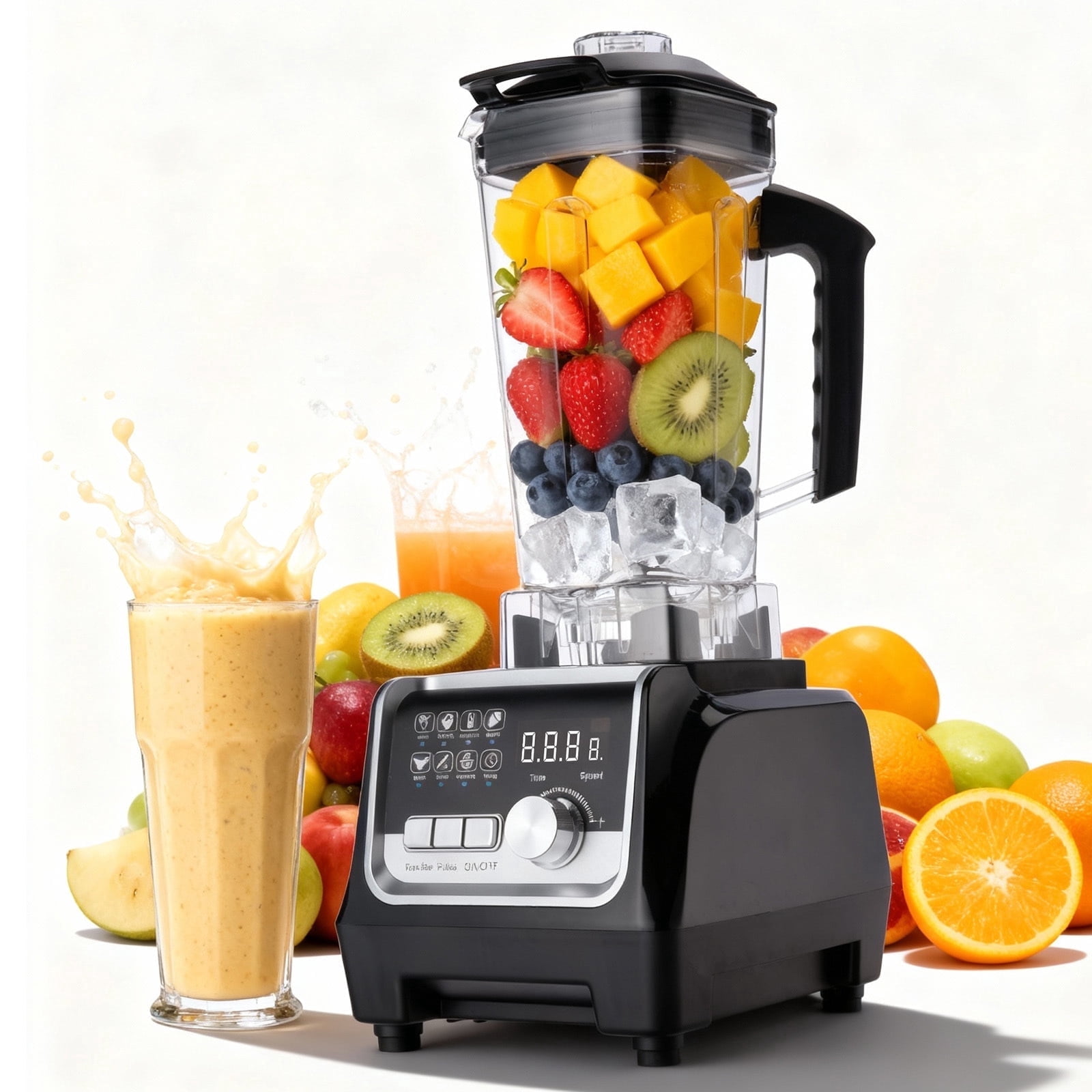 RUIE Blender for Kitchen,70oz 1400W Professional Blender with 9 Speed Control, 8 Preset Programs for Smoothies,Make Soups, Jams, Frozen Fruit