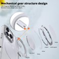 thumbnail image 4 of KOMI Étui Anneau Magnétique pour 16 Pro Max, Compatible avec MagSafe avec Support Anneau à 360°, Étui de Protection Antichoc pour iPhone 16 Pro Max Transparent, 4 of 5